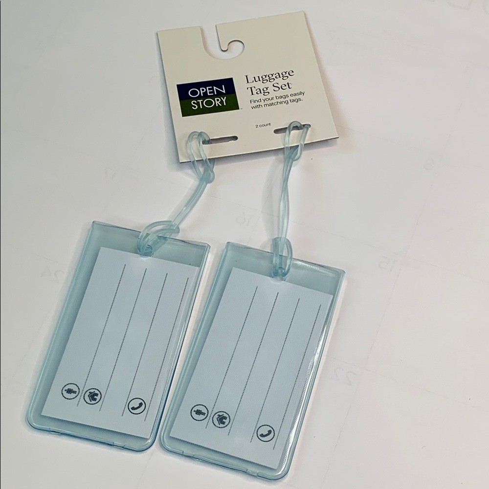 2-pack Open Story Luggage Tags Flexible Durable Easy Attachment Wear Resistant